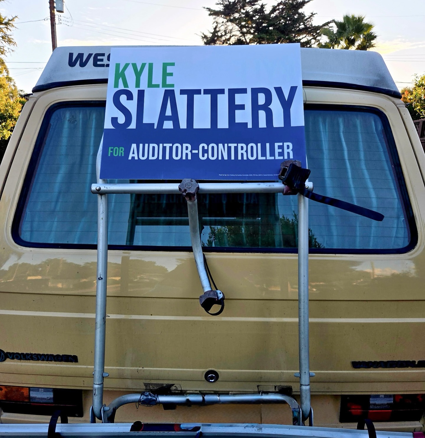 The Rolling Sign has been making the rounds across Santa Barbara County lately.
From stoplight conversations to surprise sightings from old friends in town, this van has sparked way more smiles and conversations than I ever expected.
Appreciate every wave, honk, and “Hey Kyle, I saw your sign driving around!”